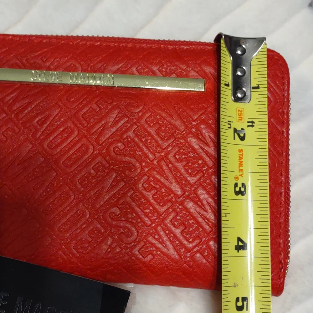 NWT Steven Madden Red zipper wallet - Picture 4 of 6